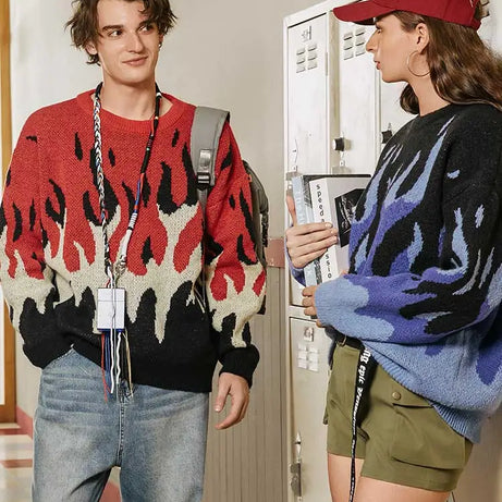 Pull en tricot à manches longues pour hommes