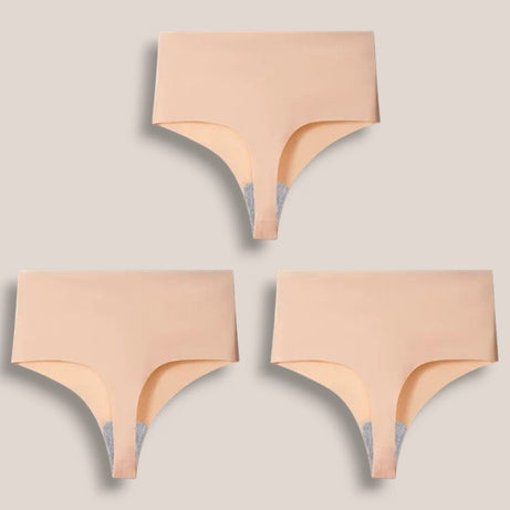 Lot de 3 Strings Taille Haute Sans Couture