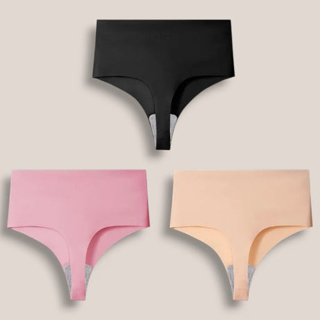 Lot de 3 Strings Taille Haute Sans Couture