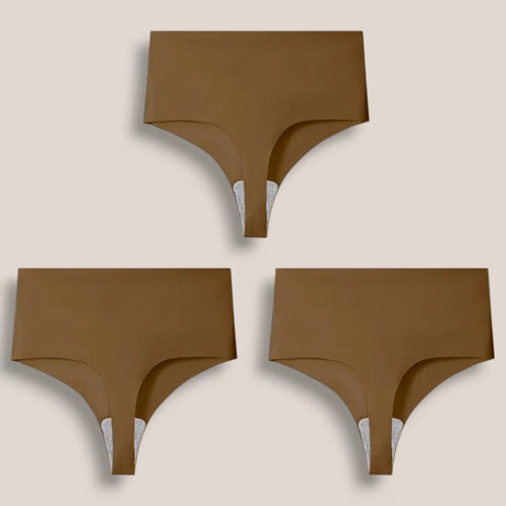 Lot de 3 Strings Taille Haute Sans Couture