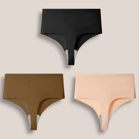 Lot de 3 Strings Taille Haute Sans Couture