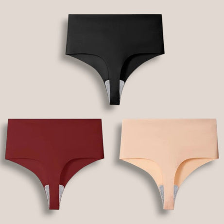 Lot de 3 Strings Taille Haute Sans Couture