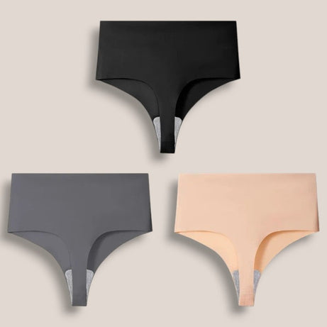 Lot de 3 Strings Taille Haute Sans Couture