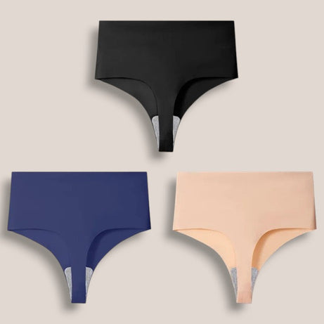 Lot de 3 Strings Taille Haute Sans Couture