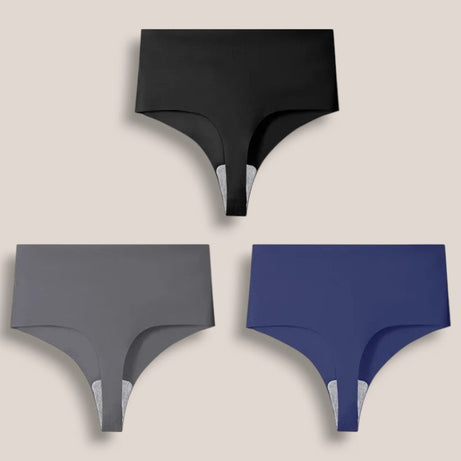 Lot de 3 Strings Taille Haute Sans Couture