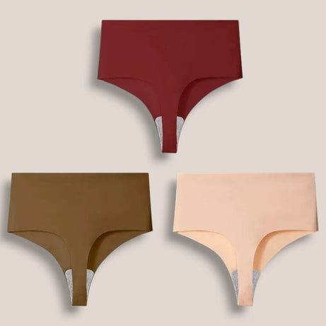 Lot de 3 Strings Taille Haute Sans Couture