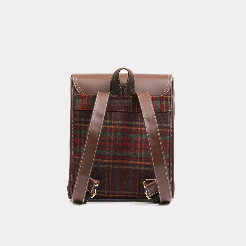 Sac Cartable Femme Rétro à Carreaux
