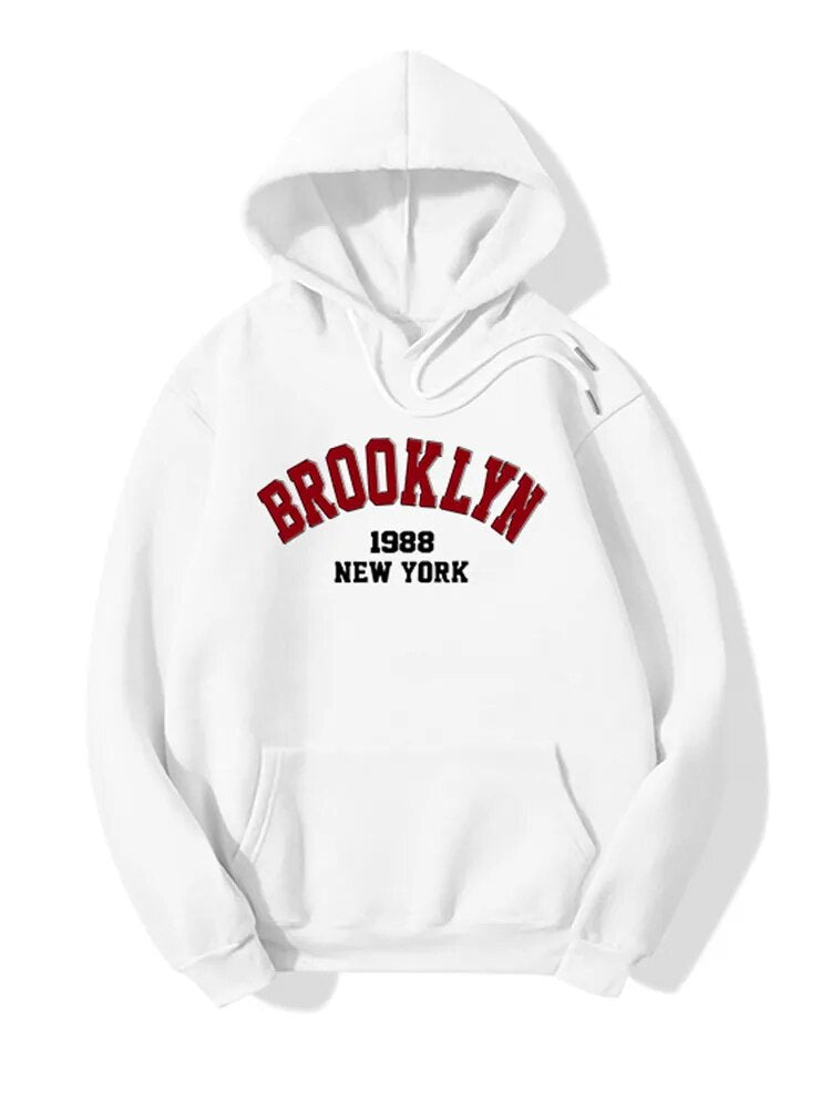 Kapuzenpullover mit Buchstaben-Print für Damen