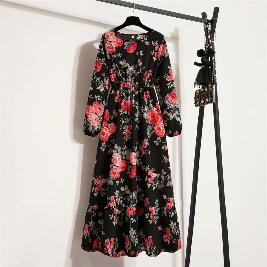 Robe bohème à imprimé floral pour femmes