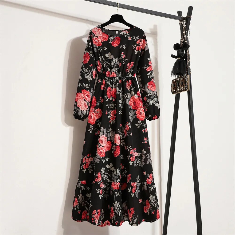 Robe bohème à imprimé floral pour femmes