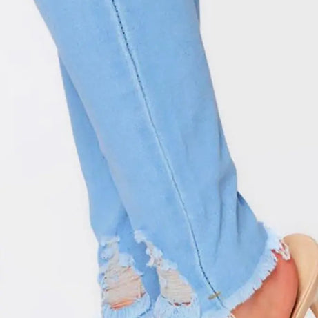 Jean Déchiré Taille Haute pour Femme Sback