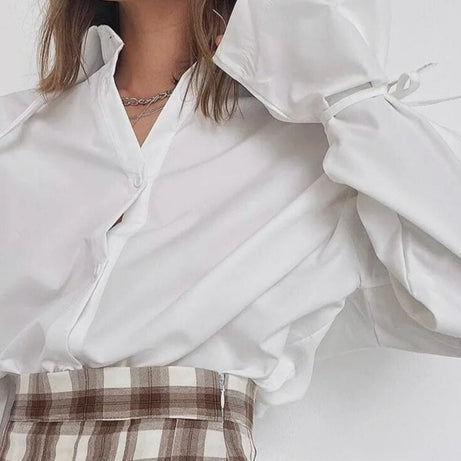 Weiße Schnürbluse für Damen Otten