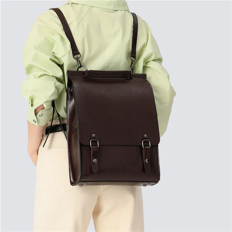Sac à Dos Cartable Design Vintage pour Femme