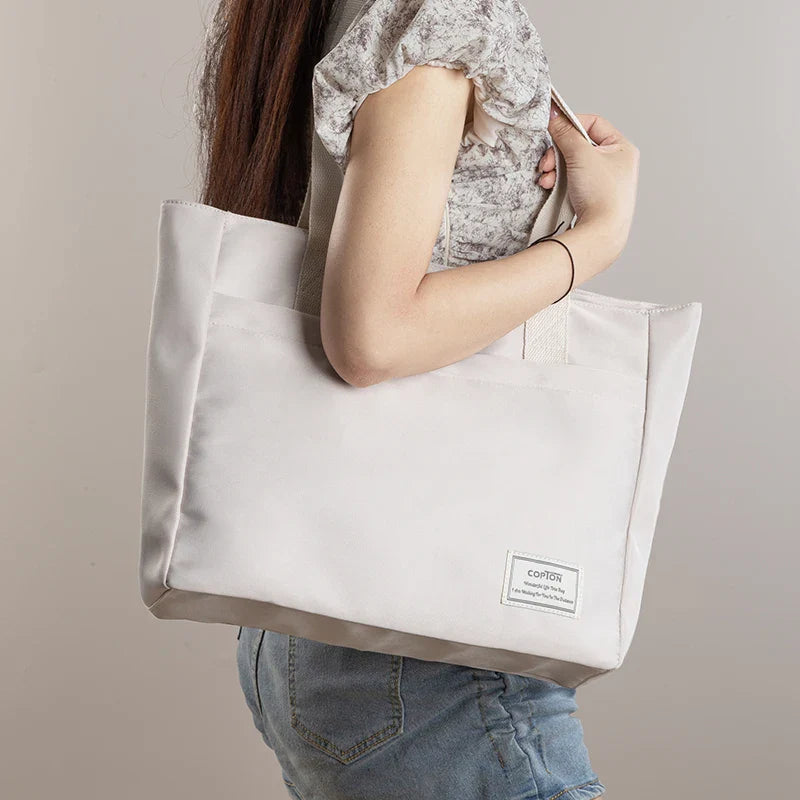 Sac Ordinateur Femme Blanc en Toile