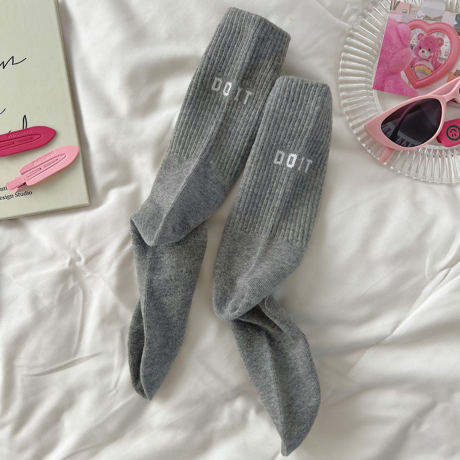 Chaussettes femme de sport longues rayures Yara