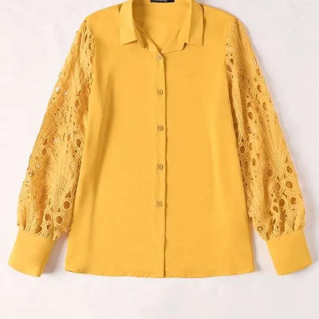 Chemisiers élégants à revers et manches longues pour femmes Dalioo