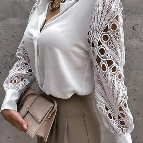 Chemisiers élégants à revers et manches longues pour femmes Dalioo