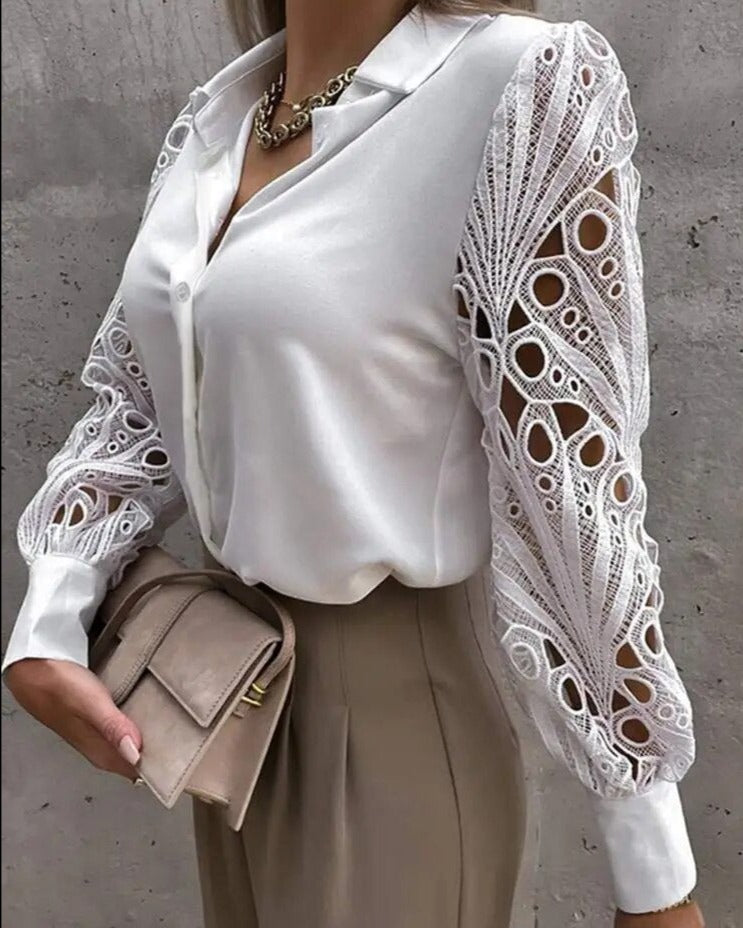 Chemisiers élégants à revers et manches longues pour femmes Dalioo
