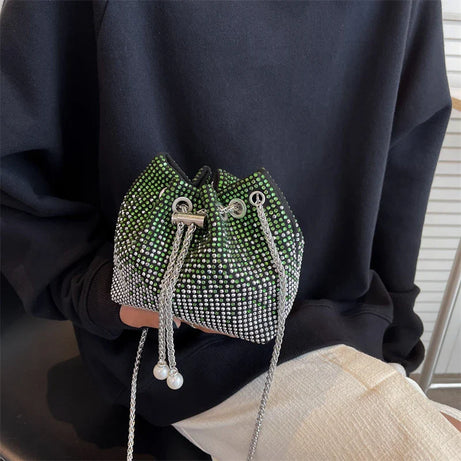 Sac Femme Bourse Souple à Strass