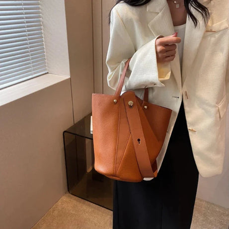 Sac Femme Seau Marron et Luxueux