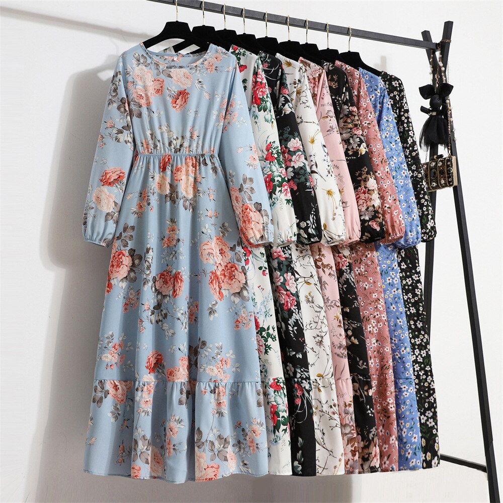 Robe bohème à imprimé floral pour femmes