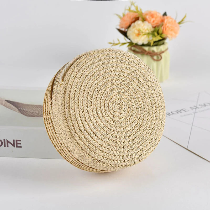 Petit Sac Rond en Paille