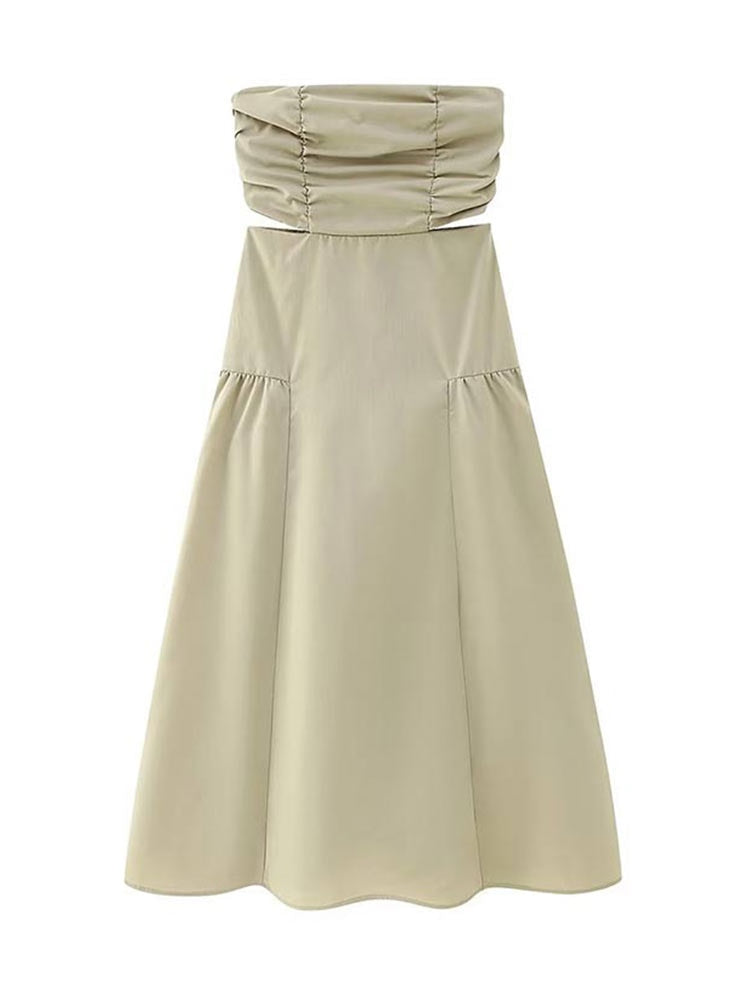 Elegantes trägerloses Midi-Abendkleid für Damen – Batty