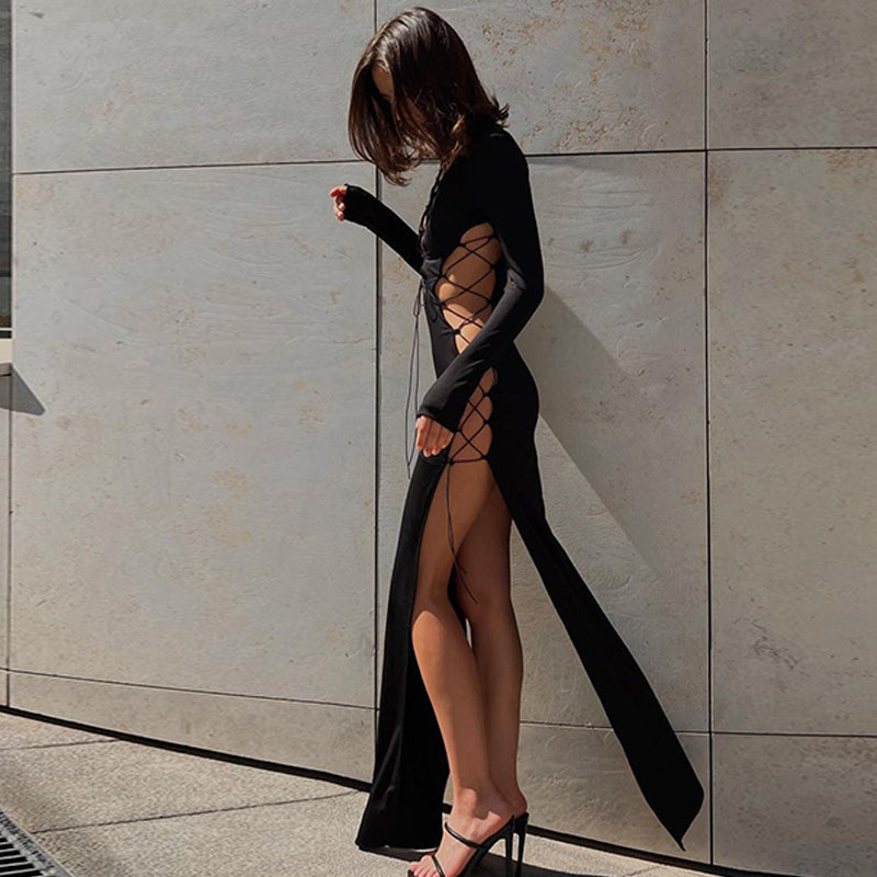 Veronica – Langes, ausgehöhltes Abendkleid für Damen