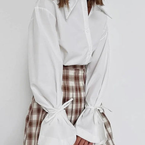 Weiße Schnürbluse für Damen Otten