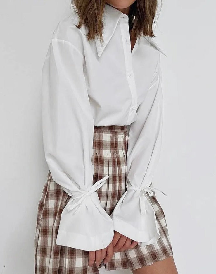 Weiße Schnürbluse für Damen Otten