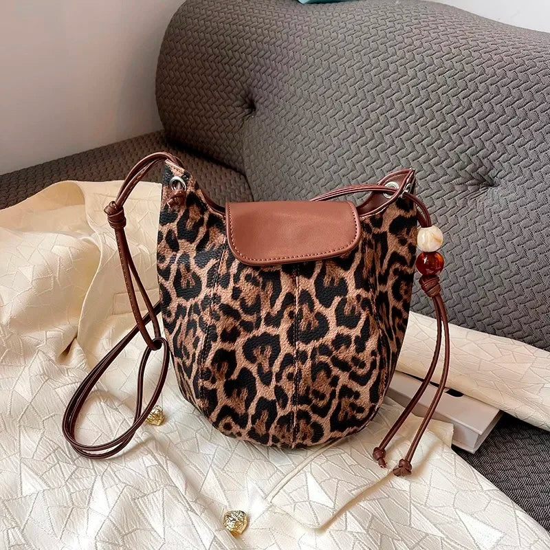 Sac à Main Souple Léopard pour Femme