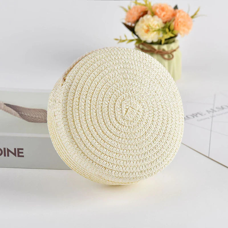 Petit Sac Rond en Paille