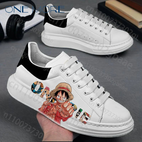 Chaussure manga one piece - Sneakers blanches inspirées de l'anime