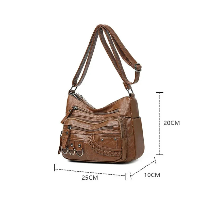Besace en Cuir Femme Vintage