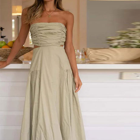 Elegantes trägerloses Midi-Abendkleid für Damen – Batty