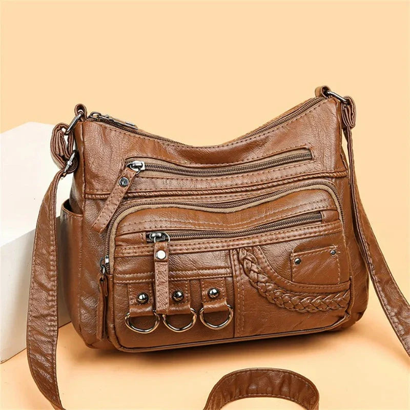 Besace en Cuir Femme Vintage