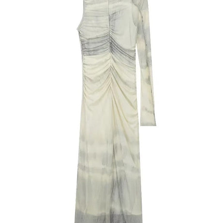 Olga - Robe soirée Midi asymétrique en Tulle pour femmes