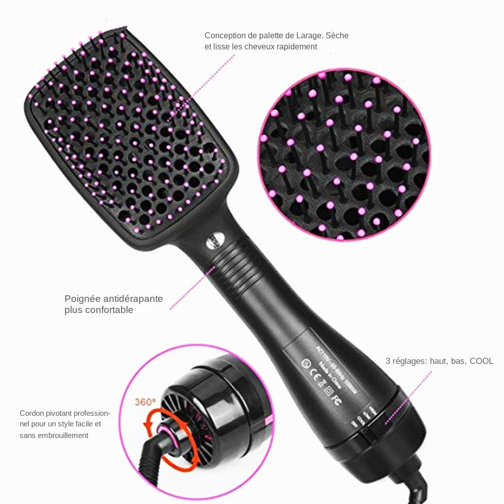 Brosse Sèche-cheveux Électrique, Peigne Professionnel Une Étape à Air Chaud - One-Step