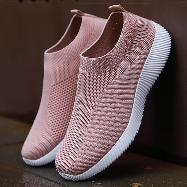 Atmungsaktive und elastische flache Schuhe für Damen - Sprays