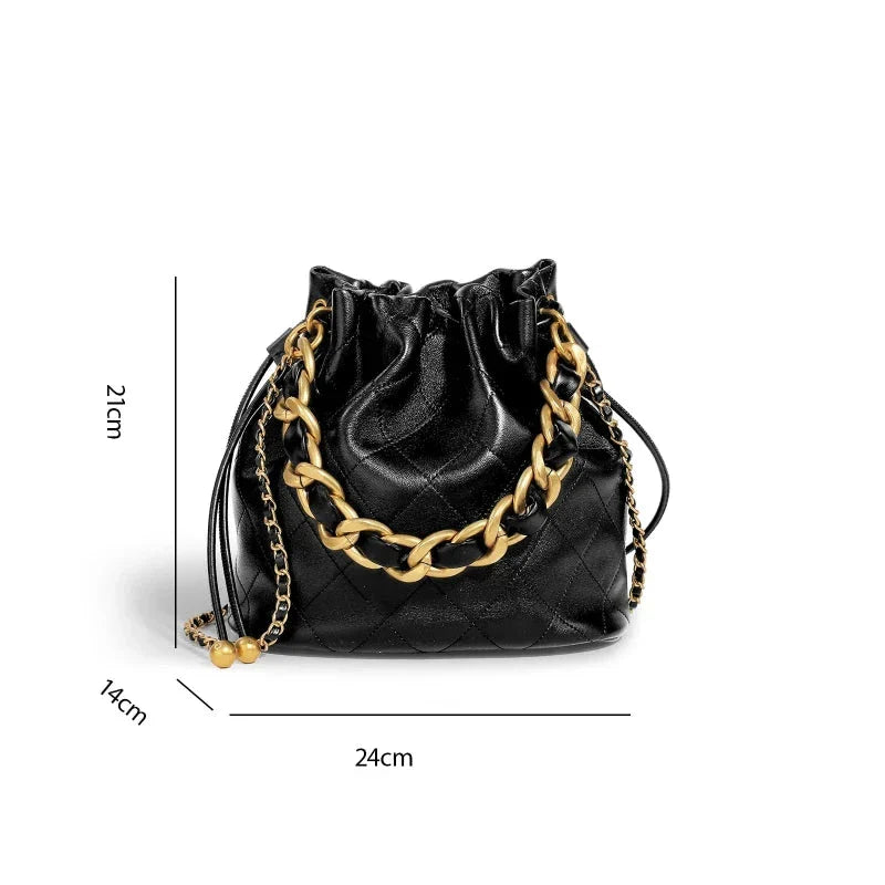 Sac Matelassé Noir Style Bourse