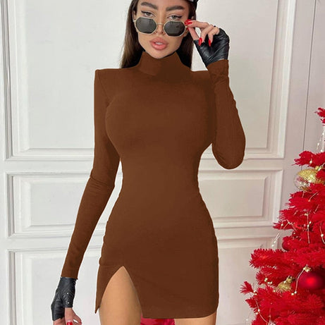 Paula – Abendkleid mit langen Ärmeln Basic für Damen