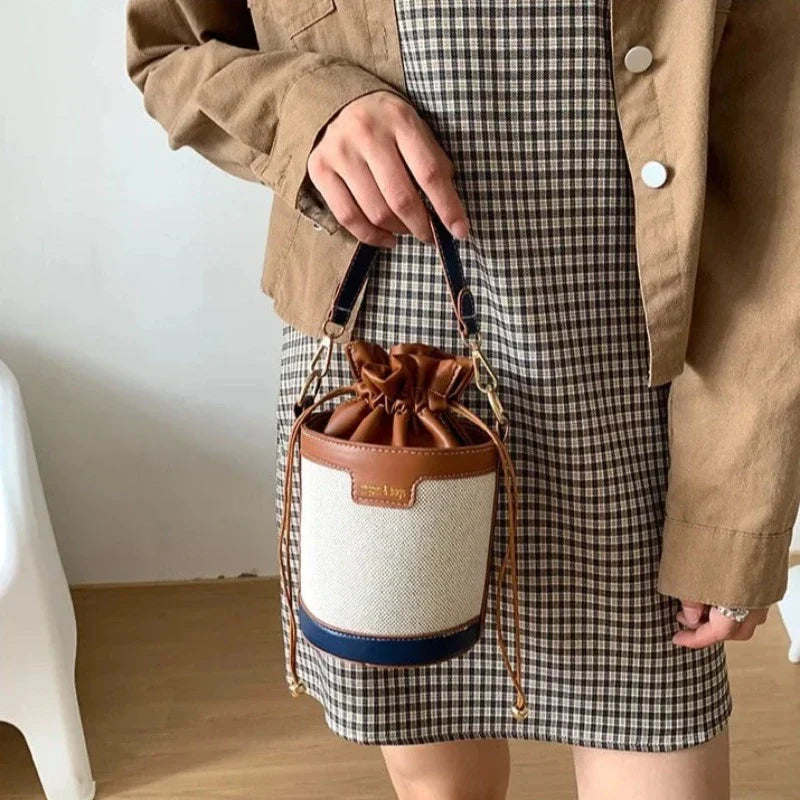 Sac à main seau beige clair tendance