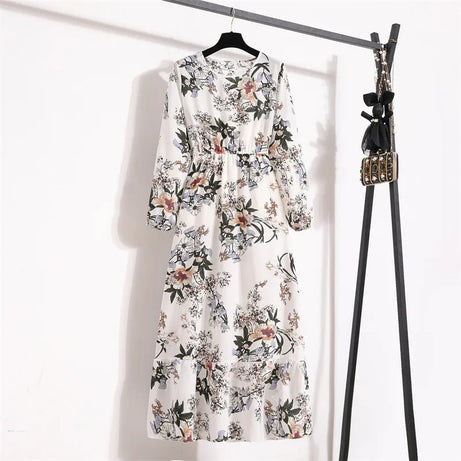 Robe bohème à imprimé floral pour femmes