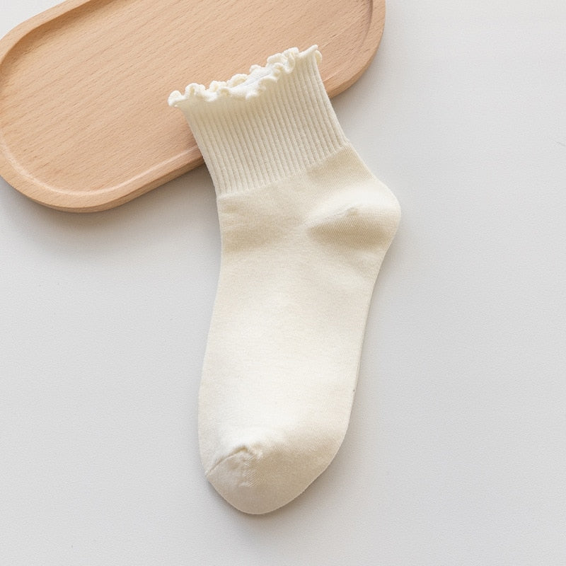 Chaussettes douces pour femmes avec finition ondulée Blakely