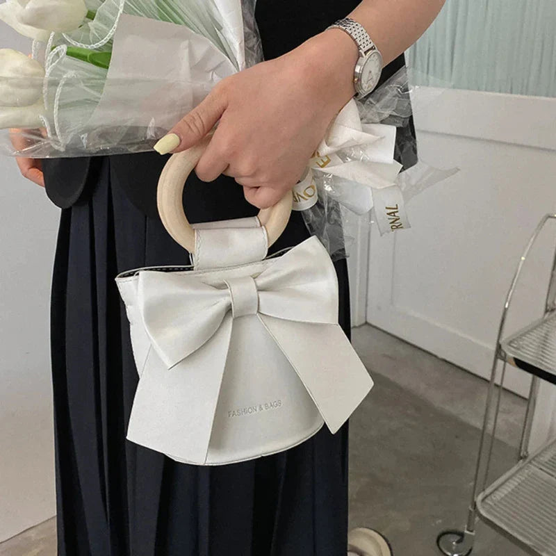 Sac Femme Bourse Chic à Noeud de Papillon