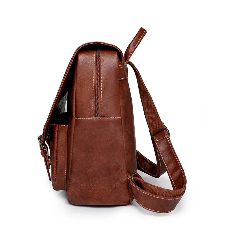 Sac Cartable Femme Design Vintage Marron