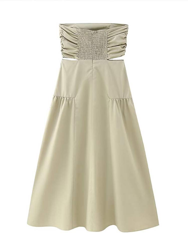 Elegantes trägerloses Midi-Abendkleid für Damen – Batty