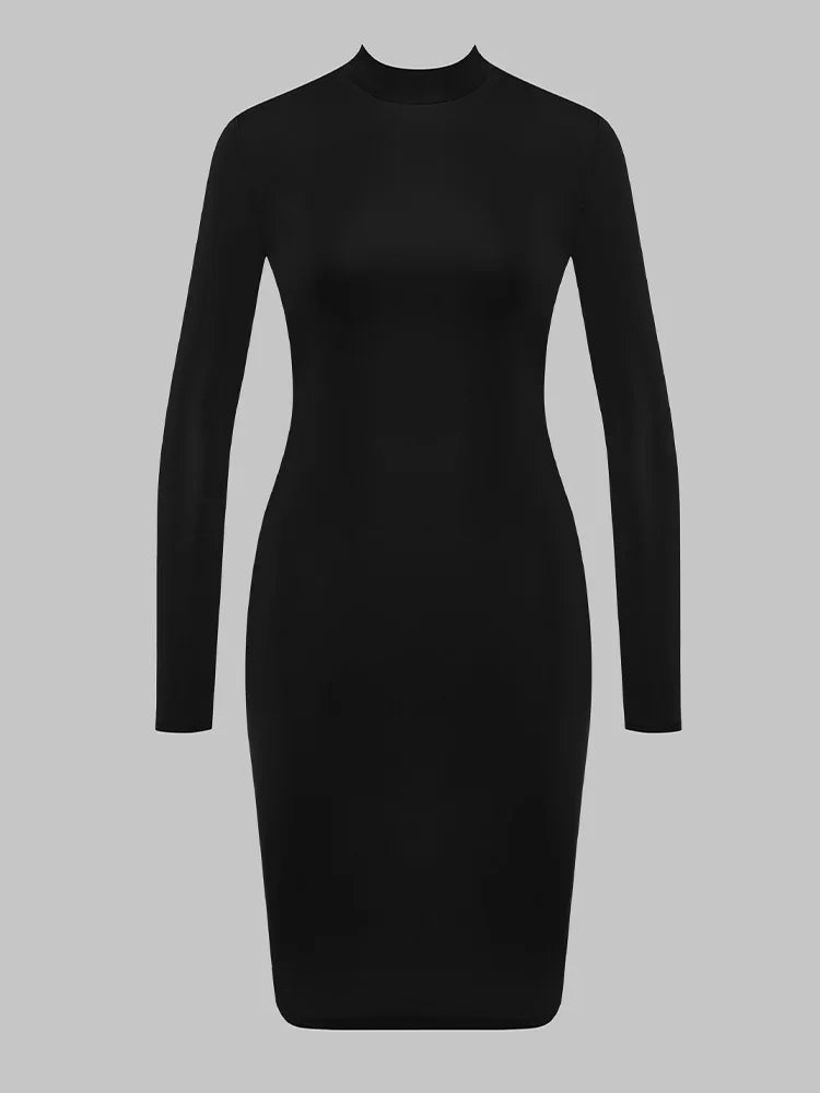 Robe libertine - Robe midi sexy en mesh avec manches longues