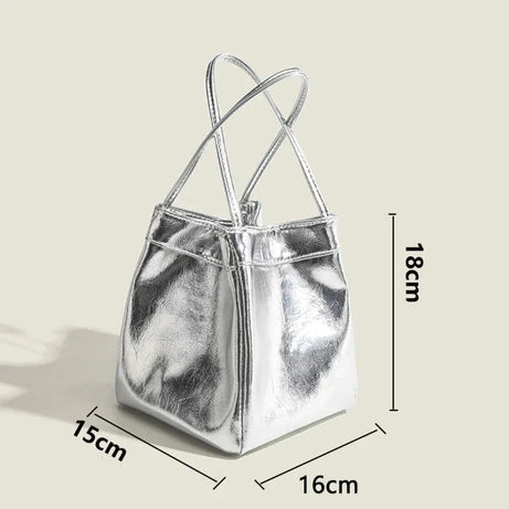 Sac Femme Seau Argenté