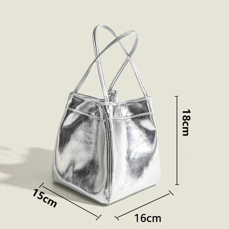 Sac Femme Seau Argenté